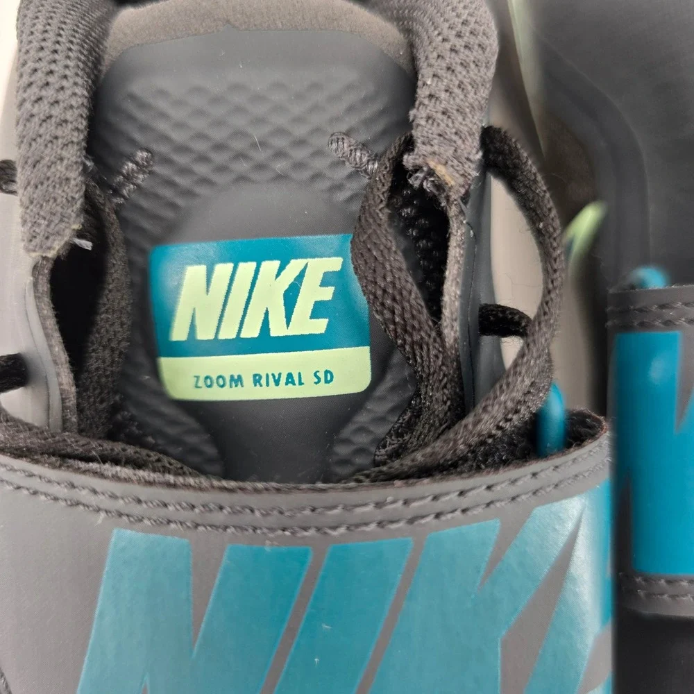 Nike Zoom Rival SD 2 Throwing Shoes Mens Track Field Black Teal Size 8 NWOT